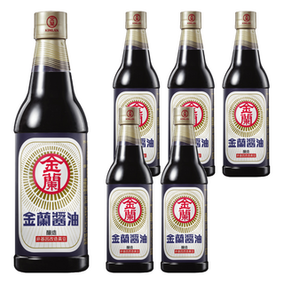 金蘭醬油 純釀造 非基因改造黃豆, 590ml, 6瓶