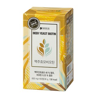 NATUREDREAM 啤酒酵母生物素 36g, 1個, 60錠