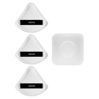 Solone 訂製舒芙蕾海綿3件組 附收納盒, 扇形, 1組