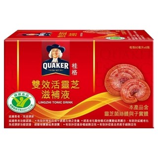 桂格 雙效活靈芝, 6瓶, 60ml, 1盒