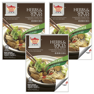 TEAN'S GOURMET 田師傅 香濃肉骨茶湯料包, 35g, 3包