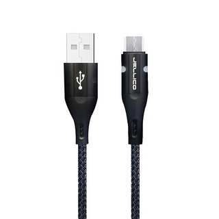 JELLiCO 杰力科 斑斕系列 Micro-B充電傳輸線 3.1A大電流, 1m, JEC-A1-BKM, 1條