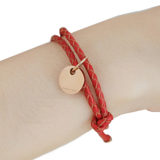 RADIANT STAR 璀璨之星 專屬戀曲鈦鋼真皮紅繩祈願線繩抽拉情侶可調式手環閨蜜禮 VRS110