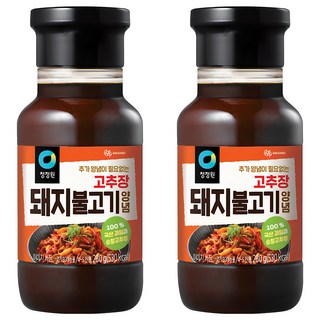 清淨園 韓式豬肉烤肉醬 辣味，精選蘋果梨子釀造，醃漬/炒飯/炒菜/拌飯多用途醬料, 280g, 2瓶