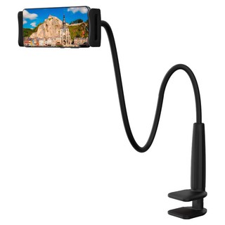 누아트 태블릿 스마트폰 침대 자바라 거치대, JABARA-75, 블랙, 1개