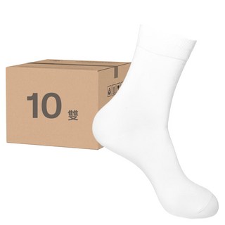 Doobalro 男用優質素色中筒襪 10雙