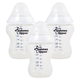 tommee tippee 湯美天地 Closer to Nature PP奶瓶 Set 3入 260ml BPA Free 新生兒~12個月, 透明色, 780ml, 1組