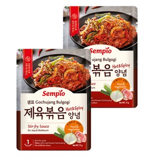 Sempio 膳府 辣炒豬肉專用醬汁 只需加入肉類和蔬菜 韓式正宗, 75g, 2包