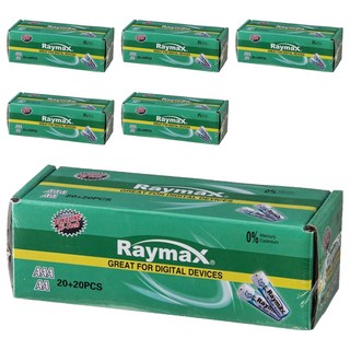 Raymax 鹼性電池 AAA 20入 + AA 20入, 6套