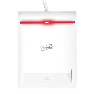 E-books 晶片ATM讀卡機 操作簡便 支援網路轉帳、報稅及餘額查詢 插卡式設計, PC-T20, 白色, 1盒