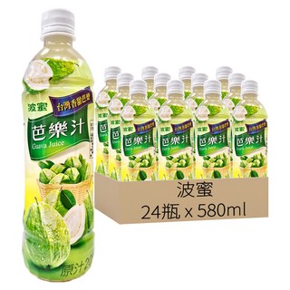 波蜜 含C芭樂汁, 580ml, 24瓶