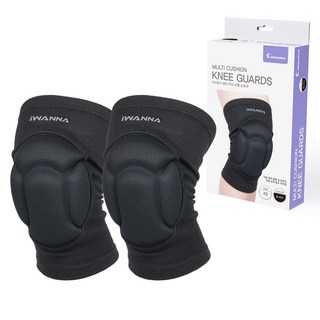 아이워너 멀티 다용도 쿠션 무릎 보호대 2p 세트, 1세트, 블랙