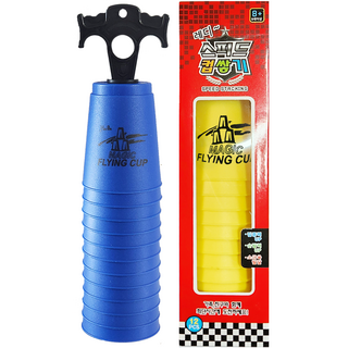 競技疊杯 2種 12入+攜帶支架 2支, 藍色+黃色, 1組