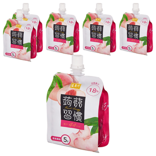 盛香珍 蒟蒻習慣 白桃蒟蒻, 180g, 6包