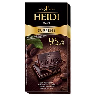 HEIDI 赫蒂 95%黑巧克力 濃郁香醇, 50g, 1盒