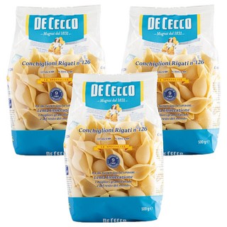 DE CECCO 得科 大貝殼麵, 500g, 3包