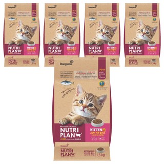 동원뉴트리플랜 키튼 플러스 건식사료, 참치, 1.5kg, 5개