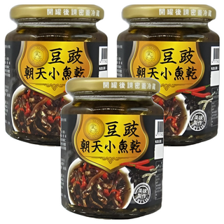 金太子 豆豉朝天小魚乾, 350g, 3罐