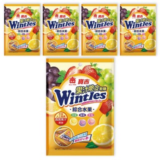 義美 寶吉果汁脆皮軟糖(綜合水果)108g, 5袋