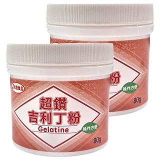 永詮食品 超鑽吉利丁粉, 80g, 操作方便, 2罐