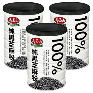 馬玉山 100%純黑芝麻粉, 400g, 3罐
