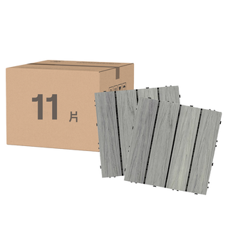 二代塑木地板 60 x 30cm 3D古木色 22kg 11片, 1箱