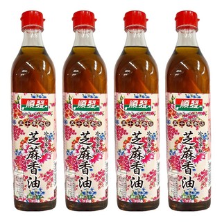 順發冷壓芝麻香油 五十年老店, 520ml, 4瓶