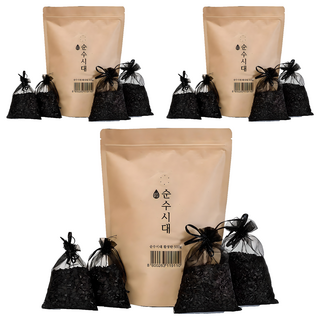 순수시대 활성탄 실내 탈취제 본품 + 망사주머니 4개, 500g, 3세트