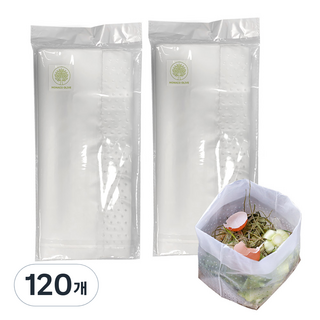 모나코올리브 음식물 찌꺼기 원샷 분리 싱크백 26 x 18 cm, 60개입, 2개