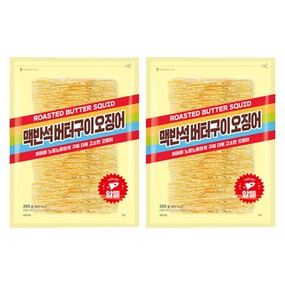Junghwa Foods Elbanseok黃油烤魷魚, 200g, 2個