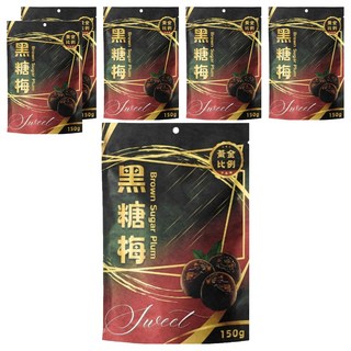 黃金比例 古早味黑糖梅, 150g, 6包