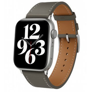 디지지 애플워치 호환 가죽 스트랩, 그레이, 1개