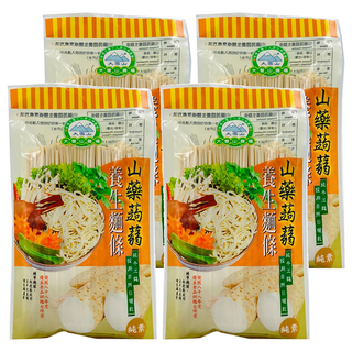 大雪山農場 山藥蒟蒻麵 Q彈滑順不軟爛 天然食材 無添加色素, 250g, 4包