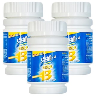 克補+鋅加強錠, 60錠, 3瓶