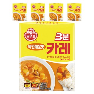 오뚜기3분 카레 약간매운맛, 200g, 5개