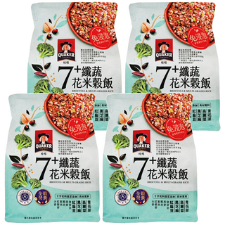 QUAKER 桂格 免浸泡7+纖蔬花米穀飯, 650g, 4包