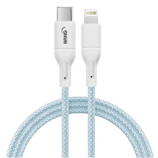 HANG R18 編織快充線 TypeC to Lightning, PD 20W, 1m, 藍色, 1條