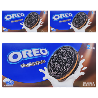OREO 奧利奧 巧克力口味夾心餅乾 2條裝, 220.8g, 3盒