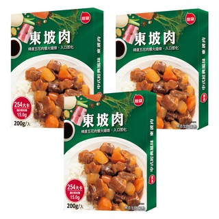 聯夏 東坡肉, 精選五花肉慢火細燉，入口即化, 200g, 3盒