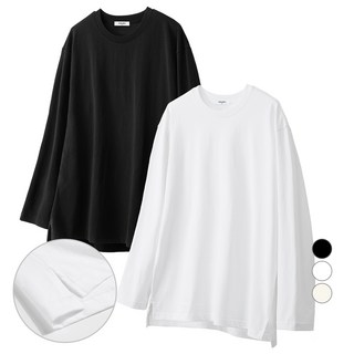 네이븐 20수 루즈핏 트임 레이어트 긴팔티 2장 SET NAB8T4