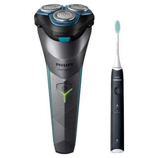Philips 飛利浦 電競2系列 電動刮鬍刀/電鬍刀 + 音波牙刷, S2306 + HX2421, 單一顏色