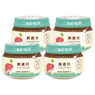 kewpie 極上嚴選 米粥 KA-7 7個月以上, 野菜雕魚, 70g, 4罐