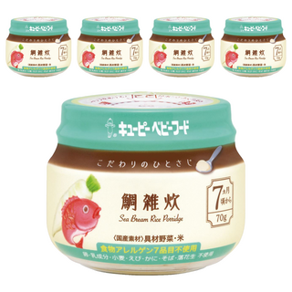 kewpie 極上嚴選 米粥 KA-7 7個月以上, 野菜雕魚, 70g, 5罐