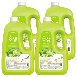 순샘 프레시 라임 주방세제, 3L, 4개