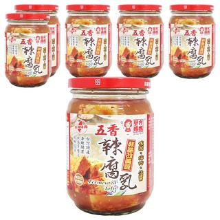 譽方媽媽 五香辣腐乳, 非基因改造黃豆製成, 460g, 6罐