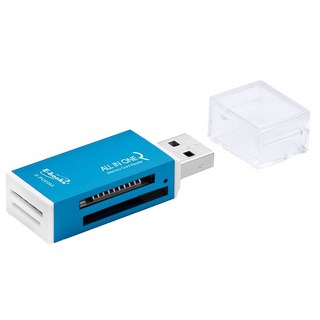 E-books T24 鋁製40合1四槽讀卡機, E-PCE093, 藍色, 1個
