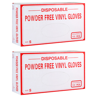 吉妙 無粉PVC手套 9吋 S, 100入, 2盒