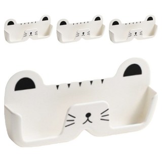 롤링페이퍼 몰투유 벽에 붙이는 안경 거치대, 화이트, 4개