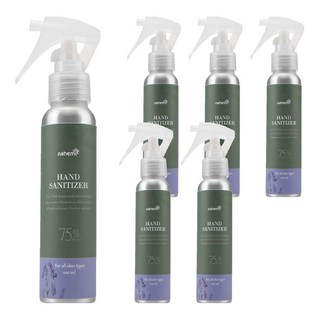Nahemi 娜禾蜜 草本精油乾洗手噴霧, 75%酒精, 茶樹薰衣草精油, 保濕因子, 100ml, 6瓶