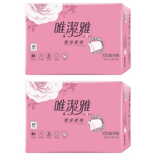 VIRJOY 唯潔雅 抽取式衛生紙 100張, 14包, 2袋